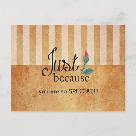 グランジヴィンテージ線ストライプ付 |理由 ポストカード (正面)