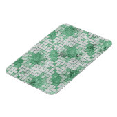 グランジーな緑の角形状 マグネット (左側)