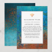 グランジーコッパーパティーナ & ターコイズ バーチャルウェディング 案内状 (正面/裏面)