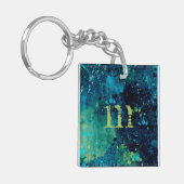 グランジーターコイズと黄 キーホルダー (正面左)