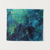 グランジーターコイズと黄 タペストリー (正面(横))