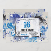 グランジーパーティーの招待状 招待状 (正面/裏面)