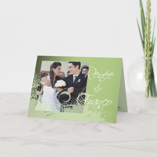 グランジーフローラ結婚式受付写真招待状 招待状 (正面)