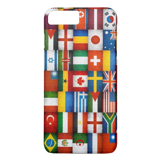 グランジ世界の国旗コラージュデザイン Case-Mate iPhoneケース (裏面)