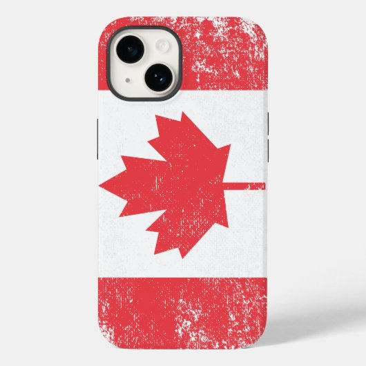 グランジ動揺してカナダ国旗 Case-Mate iPhoneケース (裏面)