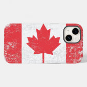 グランジ動揺してカナダ国旗 Case-Mate iPhoneケース (裏面 (横))