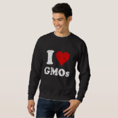 グランジ動揺して擦り切れたスタイルI Love GMO スウェットシャツ (正面フル)