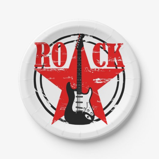 グランジ岩 ペーパープレート (正面)