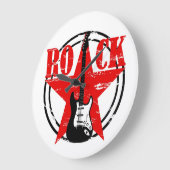 グランジ岩 ラージ壁時計 (傾斜)