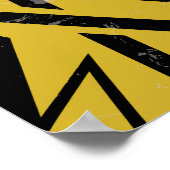 グランジ抽象芸術幾何デザイン ポスター (角)