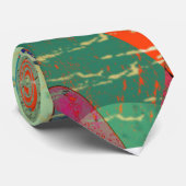 グランジ抽象芸術，オレンジ，青，灰色，黒。 ネクタイ (ロール)