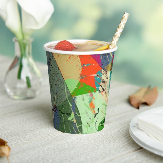 グランジ抽象芸術 紙コップ (インサイチュ)