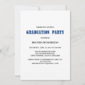 グランジ文字卒業党招待状/海軍 招待状 (裏面)