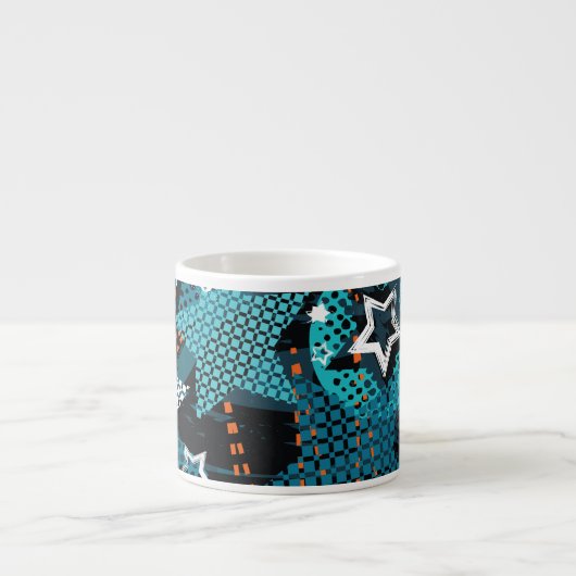 グランジ星パタよくはしゃぐーン子供デザイン。 エスプレッソカップ (正面)