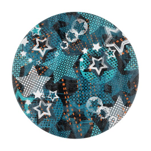 グランジ星パタよくはしゃぐーン子供デザイン。 カッティングボード (正面)