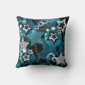 グランジ星パタよくはしゃぐーン子供デザイン。 クッション (裏面)