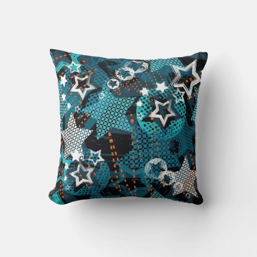 グランジ星パタよくはしゃぐーン子供デザイン。 クッション (正面)