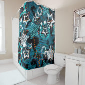 グランジ星パタよくはしゃぐーン子供デザイン。 シャワーカーテン (インサイチュ)