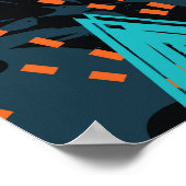 グランジ星パタよくはしゃぐーン子供デザイン。 ポスター (角)