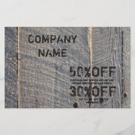 グランジ材の改装 大工 建設 チラシ (正面)