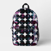 グランジ水玉模様。 プリントバックパック (正面)