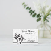 グランジ白黒タトゥーマシン 名刺 (スタンド正面)