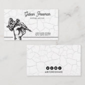 グランジ白黒タトゥーマシン 名刺 (正面/裏面)