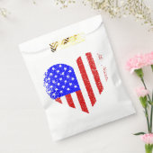グランジ米国旗ハート動揺して フェイバーバッグ (封をした状態)