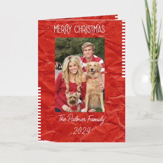 グランジ紙のデザイン シーズンカード (正面)