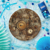 グランジ素朴時計(3) ペーパープレート (パーティー)