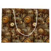 グランジ素朴時計(3) ラージペーパーバッグ (裏面)