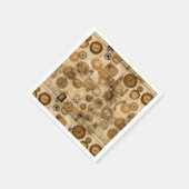 グランジ素朴時計(4) スタンダードカクテルナプキン (角)