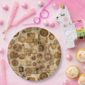 グランジ素朴時計(4) ペーパープレート (パーティー)