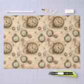 グランジ素朴時計(6) 薄葉紙 (クラフト)