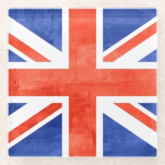 グランジ統一された国国旗 ガラスコースター (正面)