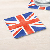 グランジ統一された国国旗 スクエアペーパーコースター (アングル)