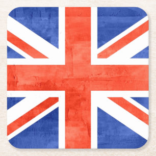 グランジ統一された国国旗 スクエアペーパーコースター
