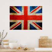 グランジ統一された国国旗 ポスター (キッチン)