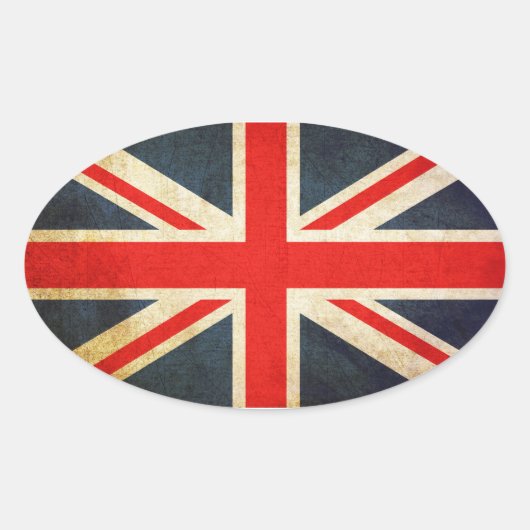 グランジ統一された国国旗 楕円形シール (正面)