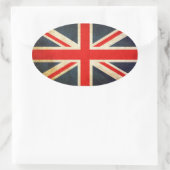 グランジ統一された国国旗 楕円形シール (バッグ)