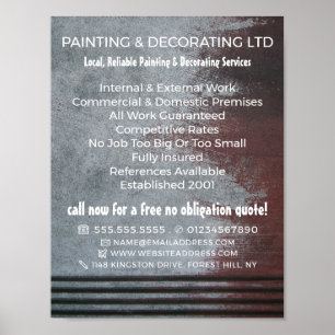 グランジ絵を描壁、画家、装飾家 ポスター