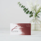 グランジ絵を描赤い馬のロゴ 名刺 (スタンド正面)