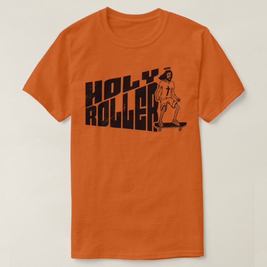 グランジ聖なるロおもしろいーラースケートボードイエス Tシャツ (デザイン正面)
