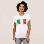 グランジ色彩の鮮やか(ばちゃばちゃ)跳ねる国旗 Tシャツ (正面フル)
