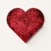 グランジ赤いバラ ノートブック (裏面)