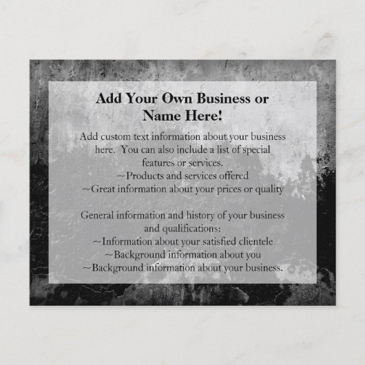 グランジ黒絵を描フェイクデザイン チラシ (正面)