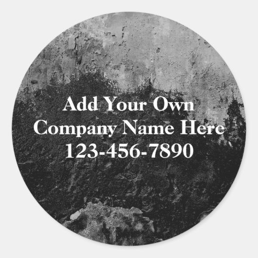 グランジ黒絵を描フェイクデザイン ラウンドシール (正面)