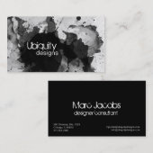 グランジ（ばちゃばちゃ）跳ねる名刺 名刺 (正面/裏面)