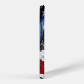 グランジ アメリカ国旗 iPhoneケース (右側面)