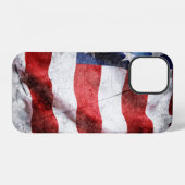 グランジ アメリカ国旗 iPhoneケース (裏面横)